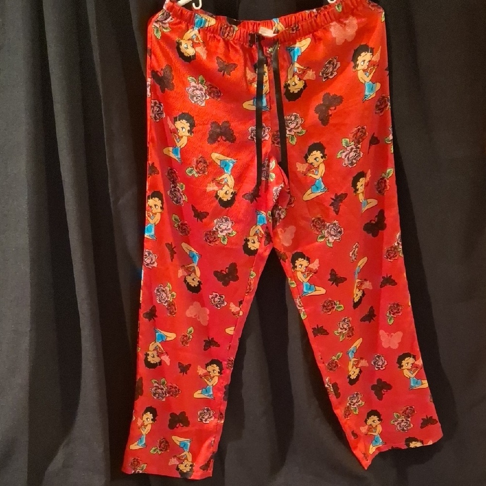 Betty Boop Red Cartoon Pajama Pants
